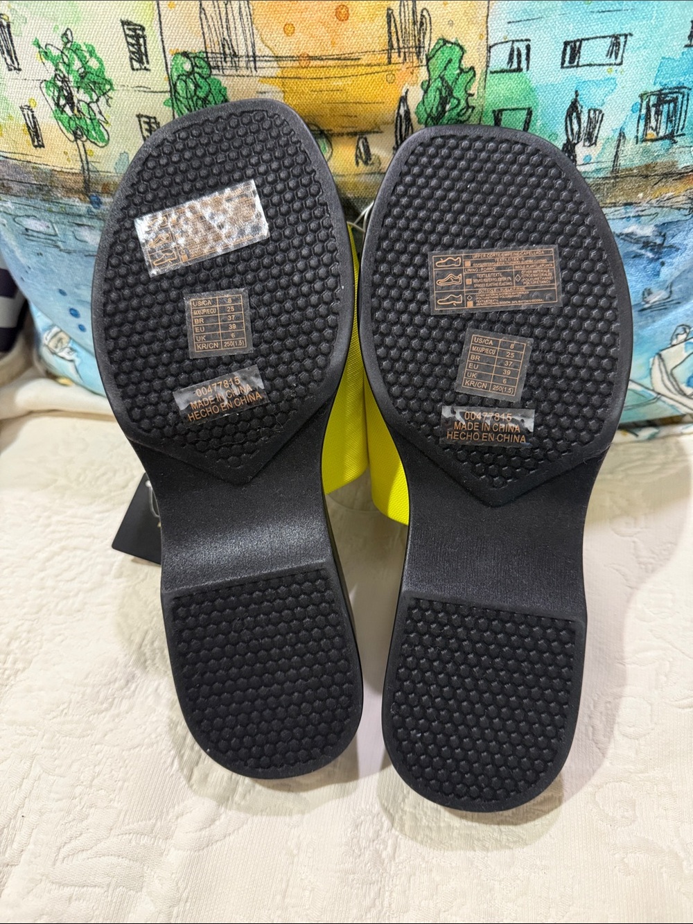 Forever 21 Neon Yellow Slide Mules size 8 new with tag comes with gift - Picture 16 of 16